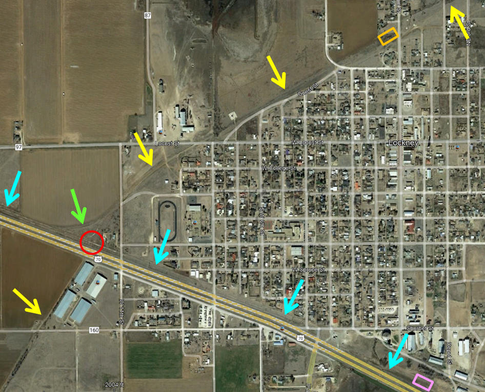 Texas Railroad History Towers 212 and 213, Lockney and East of Plainview